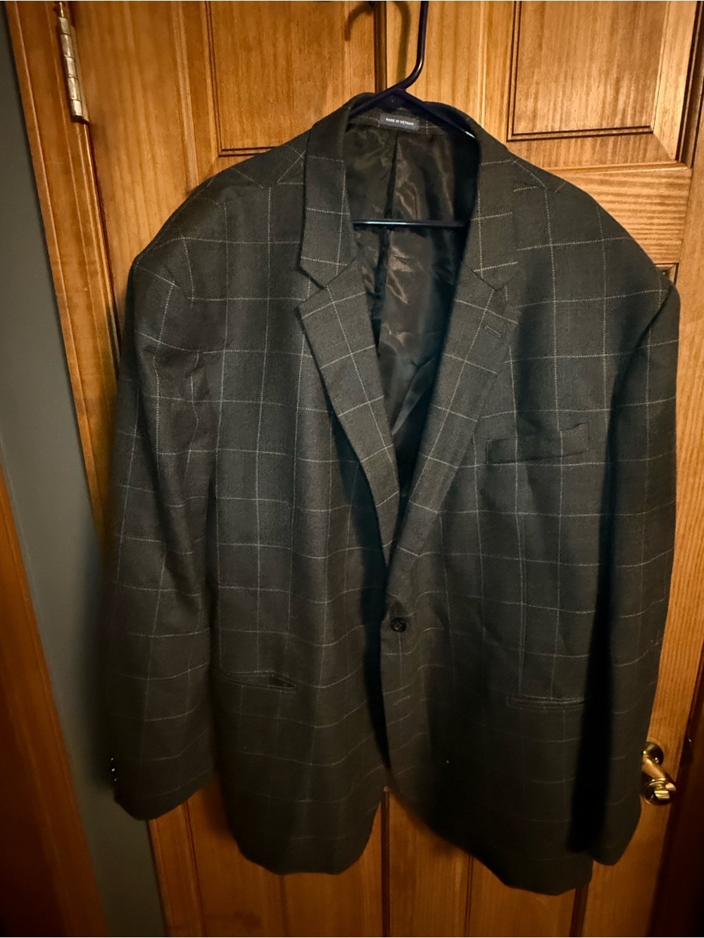 Stafford gray sport coat blazer 56 Big Long Merino wool